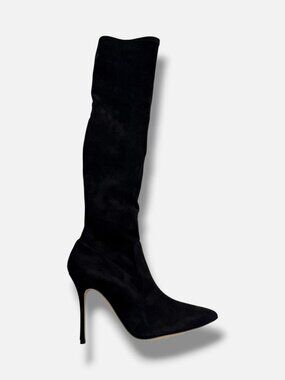 Manolo Blahnik Women's Black Paschalarehi Over-The-Knee Boots Size 6 (EU 36)